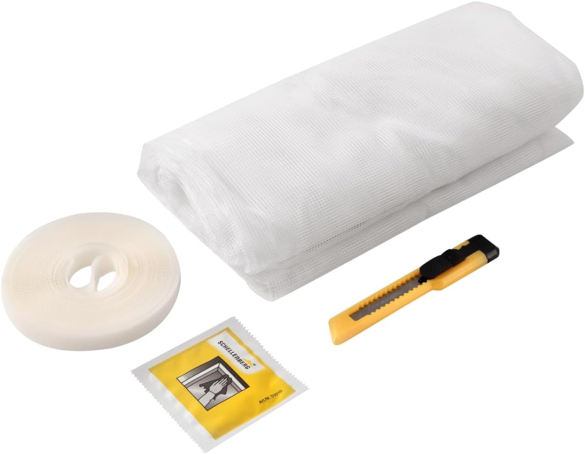 Schellenberg 50328 horrengaas voor dakramen met ritssluiting, 150 x 180 cm, wit