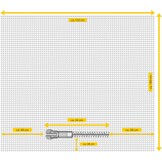 Schellenberg 50328 horrengaas voor dakramen met ritssluiting, 150 x 180 cm, wit