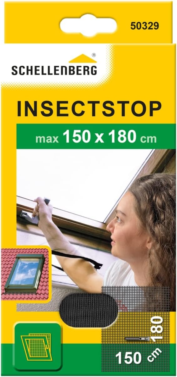 Schellenberg 50328 horrengaas voor dakramen met ritssluiting, 150 x 180 cm, wit