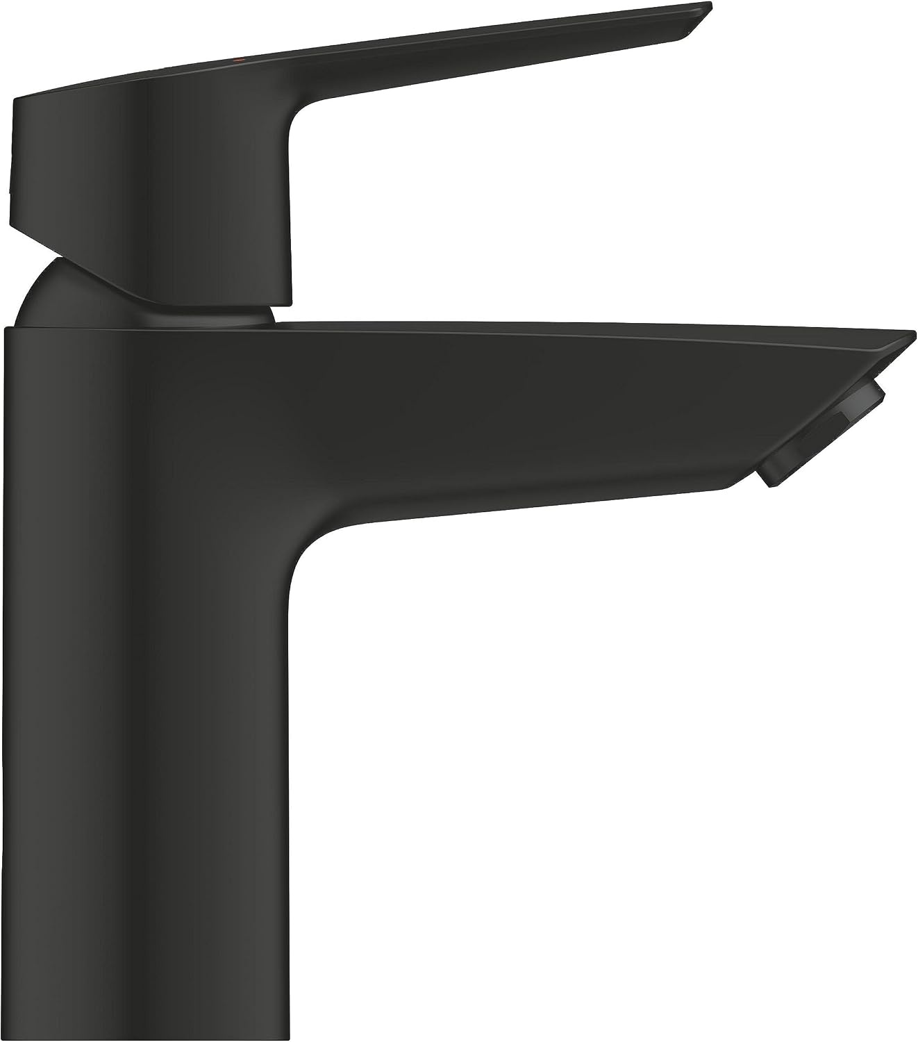 GROHE Start, wastafelarmatuur waterbesparend (kraan voor de badkamer, badkamerkraan met pop-up afvoer, 17 cm hoog, met 3-in-1 gereedschap, eenvoudige installatie op wastafel), zwart, 235502432