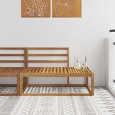 vidaXL Buiten Eindbank Naturel 115 x 83 x 73 cm
