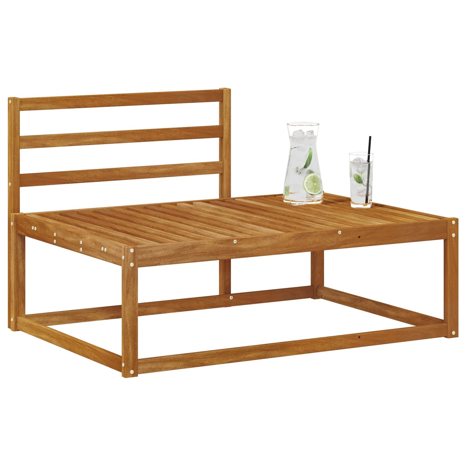 vidaXL Buiten Eindbank Naturel 115 x 83 x 73 cm