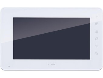 VIMAR K40912 Videodeur 7 inch Handsfree Videomonitor met Touch Knoppen, Voeding met verwisselbare Europese, Britse, Amerikaanse en Australische Standaardstekkers, voor installatie op het oppervlak