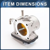 Gasklephuis Vergadering, 59mm Gaskleplichaam Actuator No.1450A101 voor Mitsubishi Lancer 2.0L 2008-2012, voor Mitsubishi Lancer Aluminiumlegering Zwart, 1 Pc