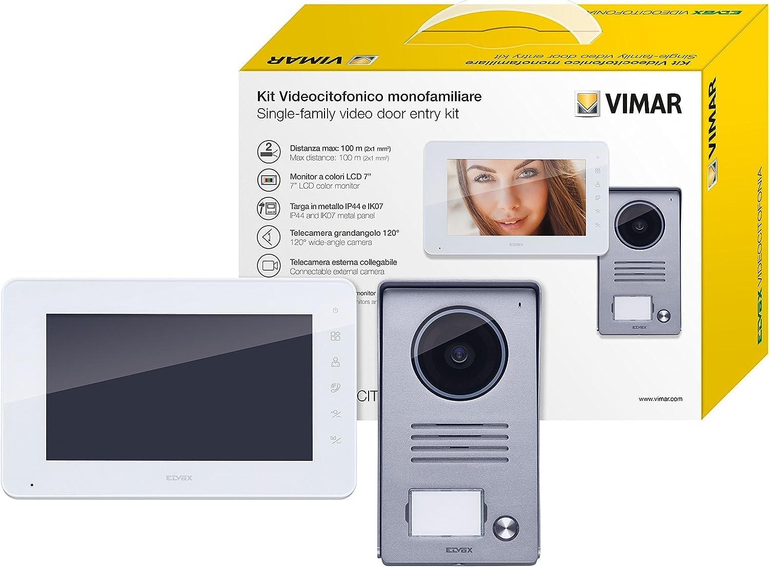 Vimar K40910 Video-intercomset 7 inch met handsfree monitor voor 1 gezin