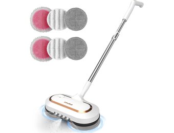 AlfaBot S2 Draadloze Elektrische Mop, Vloerreiniger 400 ml Watertank, 60 Minuten Looptijd, Met Led-licht en Sproeier, Voor Hardhout en Tegelvloeren