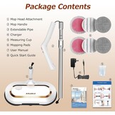 AlfaBot S2 Draadloze Elektrische Mop, Vloerreiniger 400 ml Watertank, 60 Minuten Looptijd, Met Led-licht en Sproeier, Voor Hardhout en Tegelvloeren