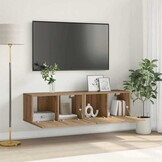vidaXL Tv-meubelset 2 st Bruin Bewerkt hout