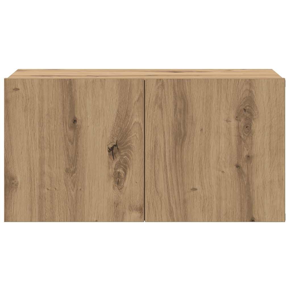 vidaXL Tv-meubelset 2 st Bruin Bewerkt hout