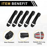 1 Set Exterieur Deurhandgreep Covers Achterklep Deurhandgreep Cover voor Jeep Wrangler JL JLU 2018-2022 voor Jeep Gladiator JT 2020-2021 Auto Deurhandgreep Beschermer ABS Zwart