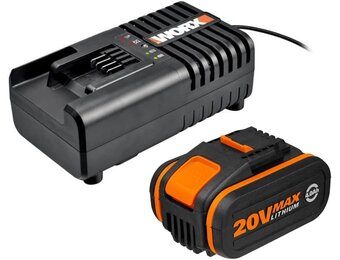 Worx PowerShare Accu- en Snellader Set 20V 4000mAh WA3604