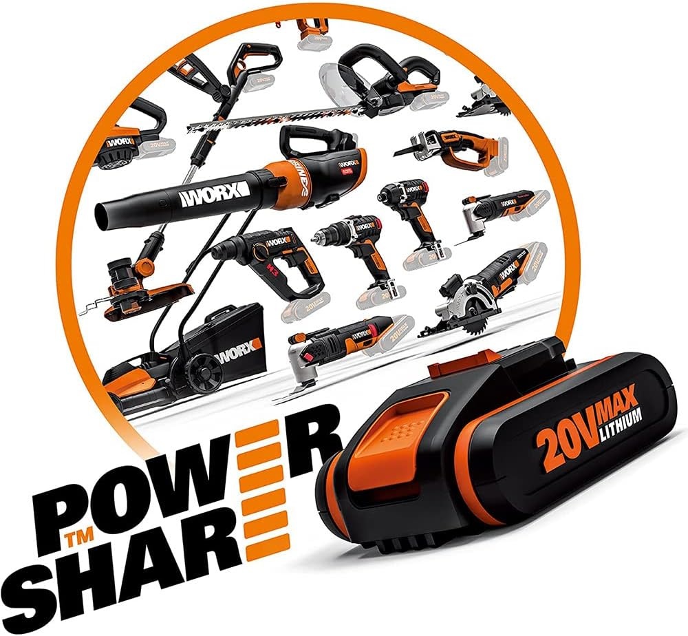 Worx PowerShare Accu- en Snellader Set 20V 4000mAh WA3604