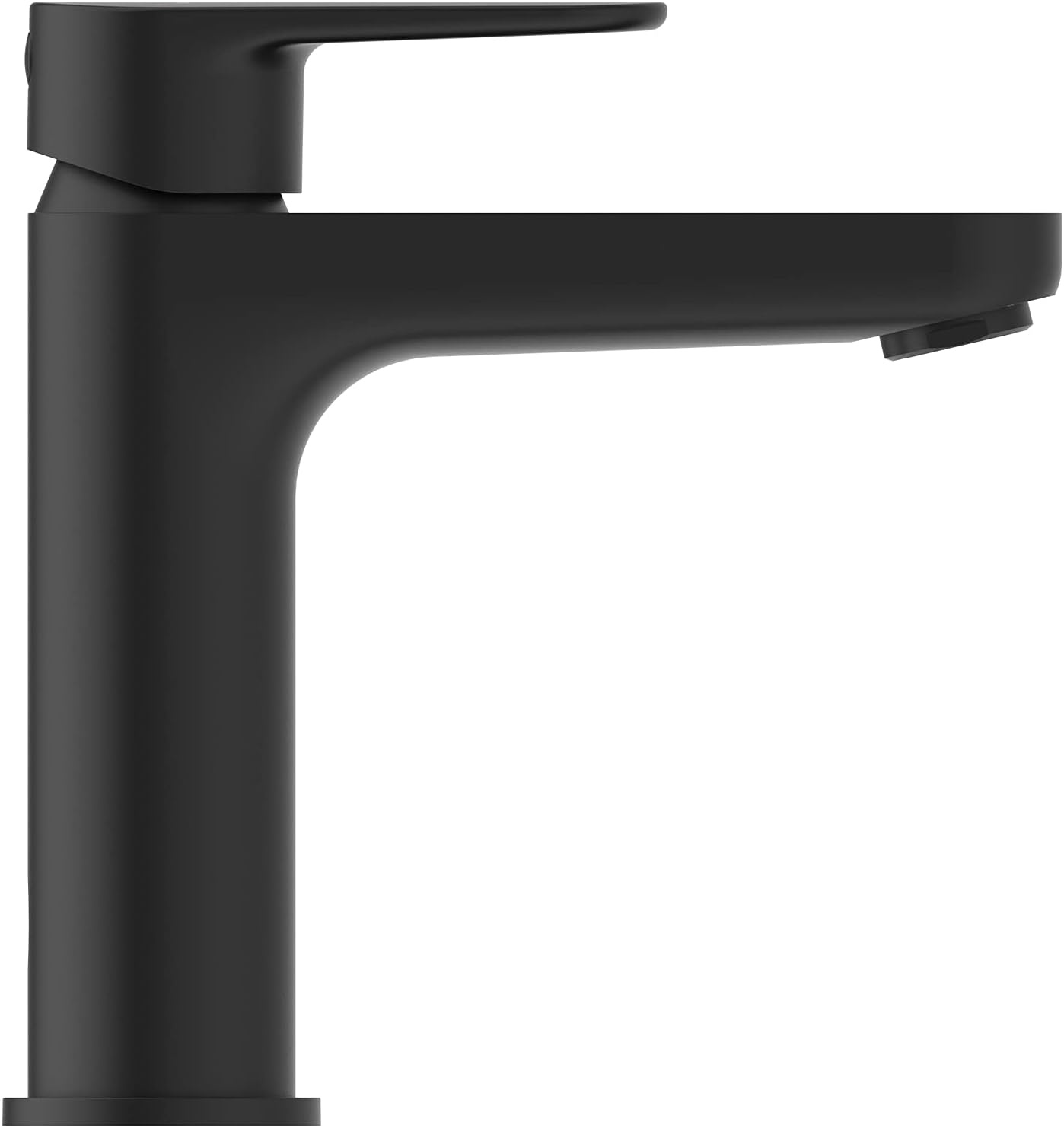 Ideal Standard Cerafine O wastafelarmatuur, Grande, inclusief push-open ventiel, met FirmaFlow patroon, waterbesparend, snelmontagesysteem Easy Fix, Silk Black