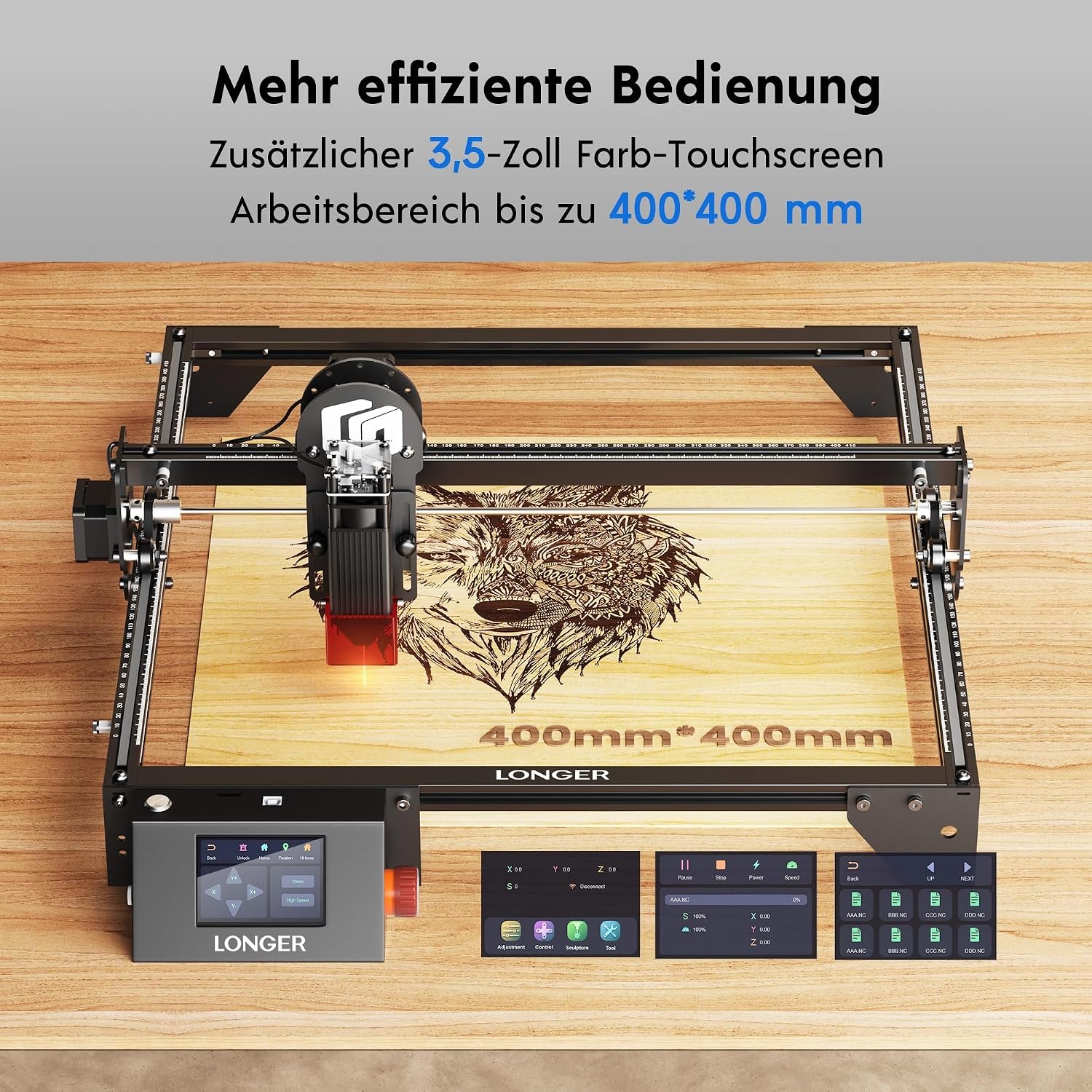 Longer Nano Pro Draagbare Lasergraveermachine 12000mW met hoge snelheid