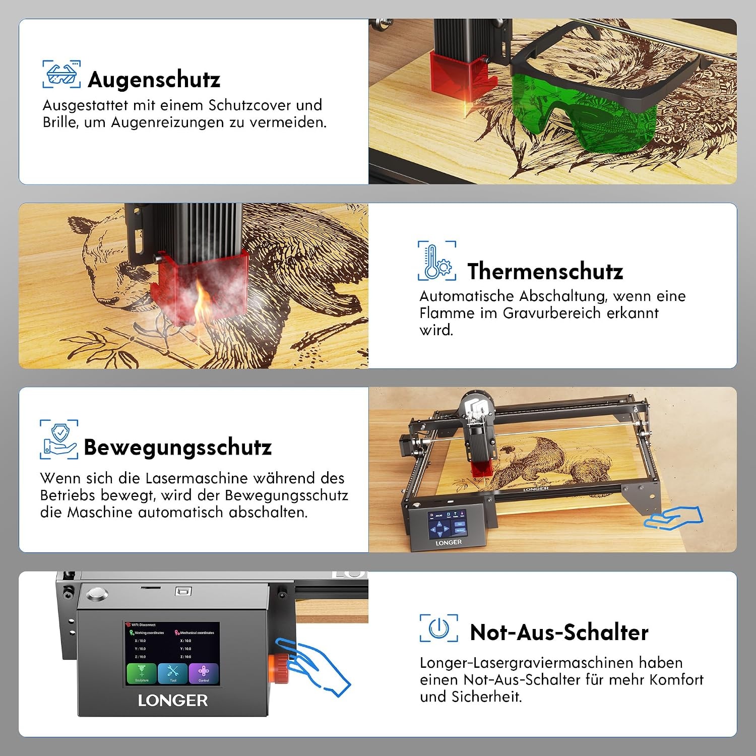 Longer Nano Pro Draagbare Lasergraveermachine 12000mW met hoge snelheid