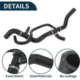 Verwarmingsslang nr. 30723082 voor Volvo S40 2004-2011 zwart rubber, 1 waterslang bovenaan