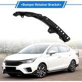 1 Stuk Bumper Ondersteuningsbeugel Compatibel Voor Honda City 2009-2014, Duurzaam Abs Zwart Voorste Linker Bumper Bevestigingsbeugel Montagebeugel Nr.71190Tm0T00