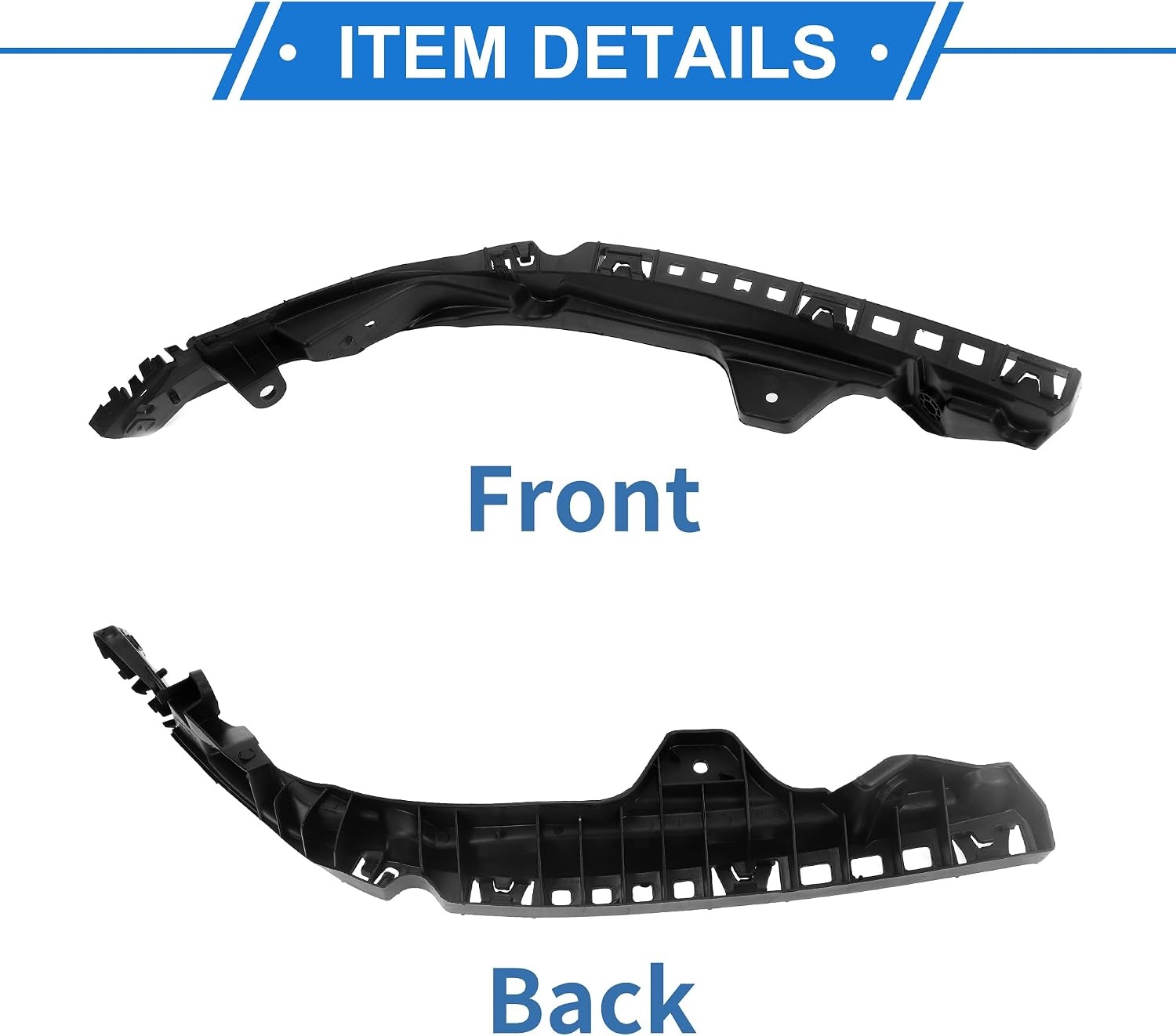 1 Stuk Bumper Ondersteuningsbeugel Compatibel Voor Honda City 2009-2014, Duurzaam Abs Zwart Voorste Linker Bumper Bevestigingsbeugel Montagebeugel Nr.71190Tm0T00