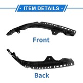 1 Stuk Bumper Ondersteuningsbeugel Compatibel Voor Honda City 2009-2014, Duurzaam Abs Zwart Voorste Linker Bumper Bevestigingsbeugel Montagebeugel Nr.71190Tm0T00