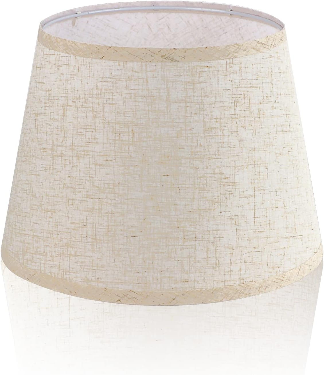 Stoffen Trommelkap Lampenkap voor Tafellamp Wandlamp Bedlamp Vloerlamp | Natuurlijk Linnen Handgemaakt Wit | Ø30cm H20cm | E26 E27 Fitting
