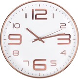 Moderne Wandklok stil niet-tikkend 30 cm Roségoud Rond | Quartz uurwerk | Batterij-aangedreven | voor woonkamer, slaapkamer, kantoor, keuken