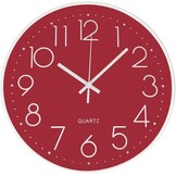 Moderne Wandklok stil niet-tikkend 30 cm Roségoud Rond | Quartz uurwerk | Batterij-aangedreven | voor woonkamer, slaapkamer, kantoor, keuken