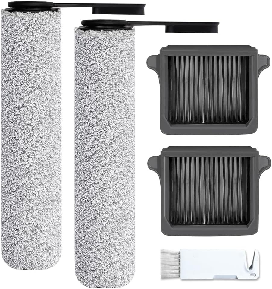 Stofzuiger Reserveonderdelen & Accessoires voor Tineco Floor One S7 Pro | 2 Borstelrollen + 2 HEPA-filters