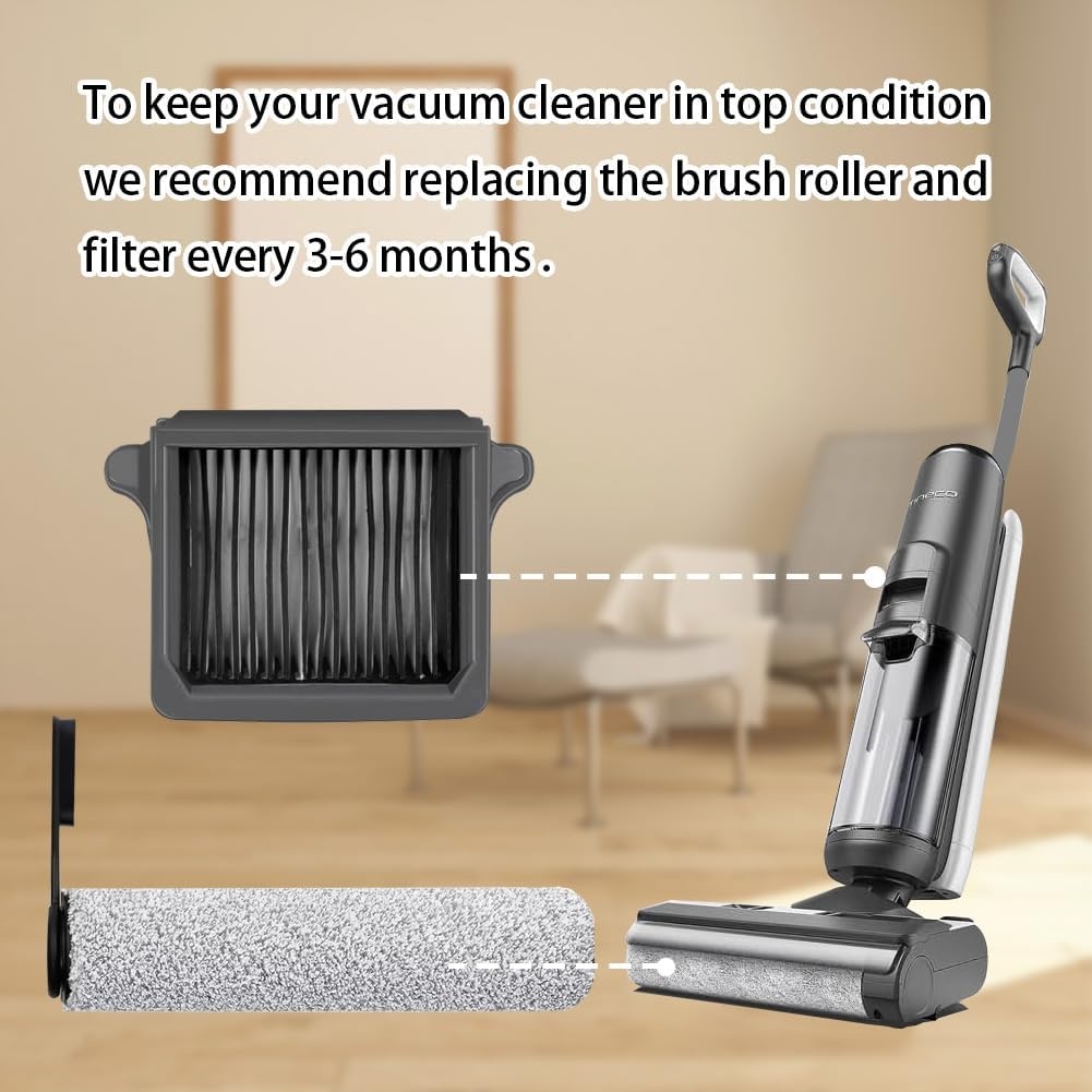 Stofzuiger Reserveonderdelen & Accessoires voor Tineco Floor One S7 Pro | 2 Borstelrollen + 2 HEPA-filters