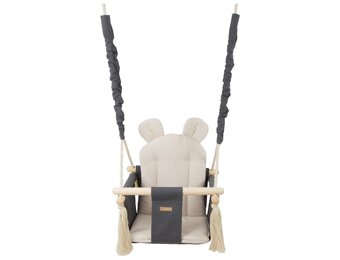 Babyschommel Grijs Beige Oren 20kg Katoen Hout 34% Korting