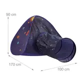 Relaxdays Pop-up Speeltent voor Kinderen - Kleurrijk - 170x100x90 cm
