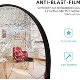 Koonmi Boogspiegel Zwart - 65 x 179 cm - Staande Wandspiegel