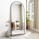 Koonmi Boogspiegel Zwart - 65 x 179 cm - Staande Wandspiegel