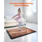 VEVOR Dansvloer van rubber PP en PVC, 52 in elkaar grijpende delen, 315 x 315 x 17,2 mm, draagbare dansvloer met gevoerde bodem (eikenhouten bed, 52 vierkante voet/doos)