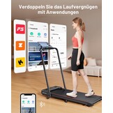 4-in-1 Loopband met 9% helling en afstandsbediening - Opvouwbaar - 126x63x13 cm - Zwart