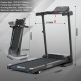 Novonova Elektrische Hardloopband NV-T3801 - Inklapbaar - Zwart