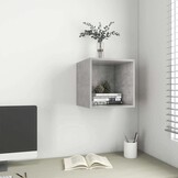 vidaXL Wandkast 37x37x37 cm bewerkt hout betongrijs