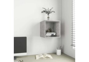 Wandkast 37x37x37 cm Bewerkt Hout Betongrijs - 67% Korting