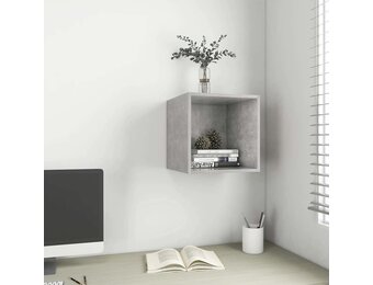 vidaXL Wandkast 37x37x37 cm bewerkt hout betongrijs