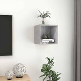 vidaXL Wandkast 37x37x37 cm bewerkt hout betongrijs