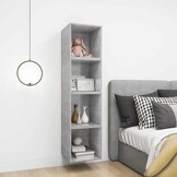 Wandkast 37x37x37 cm Bewerkt Hout Betongrijs - 70% Korting
