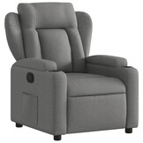 vidaXL Fauteuil verstelbaar stof donkergrijs