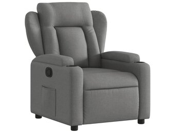vidaXL Fauteuil verstelbaar stof donkergrijs