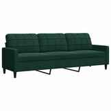 vidaXL Driezitsbank 210 cm fluweel donkergroen