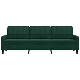 vidaXL Driezitsbank 210 cm fluweel donkergroen