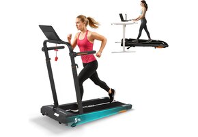 Inklapbare Loopband Zwart met 5% Helling | 1-12 km/u | Max. 100 kg | 43% Korting