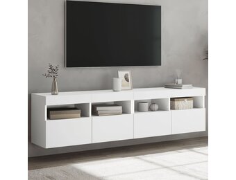vidaXL Tv-wandmeubels met LED-verlichting 2 st 80x30x40 cm wit