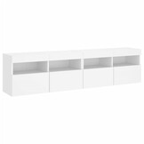 TV Wandmeubels Wit met LED-verlichting 2 stuks - 61% Korting!