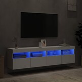 vidaXL Tv-wandmeubels met LED-verlichting 2 st 80x30x40 cm wit