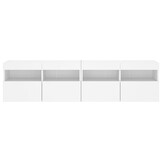 vidaXL Tv-wandmeubels met LED-verlichting 2 st 80x30x40 cm wit