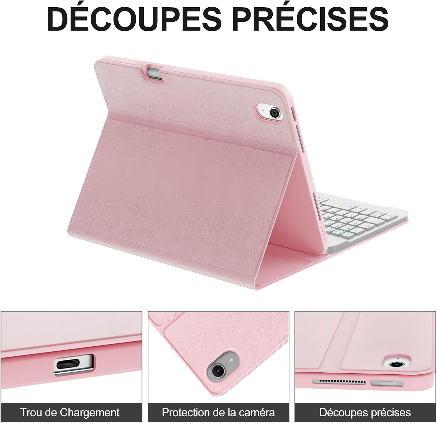 Toetsenbordhoes voor iPad Mini 7 (2024) 8,3 inch A17 Pro AZERTY Bluetooth afneembaar Zwart